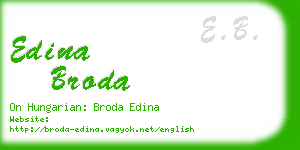 edina broda business card